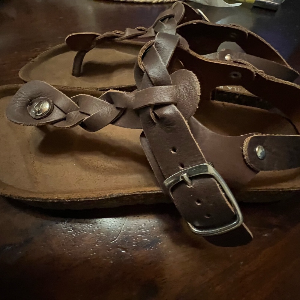 Mila Paoli Brown Leather Sandals